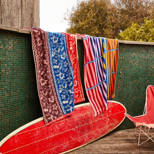 Sage X Clare - Thea Bath Sheet - Vermillion