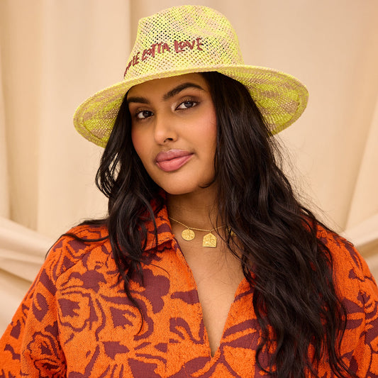 Sage X Clare - Luce Straw Hat - Zest