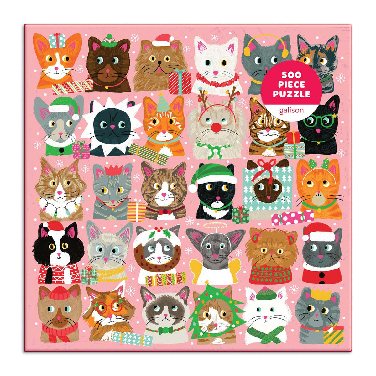 Galison - Festive Fur Balls Puzzle - 500pc
