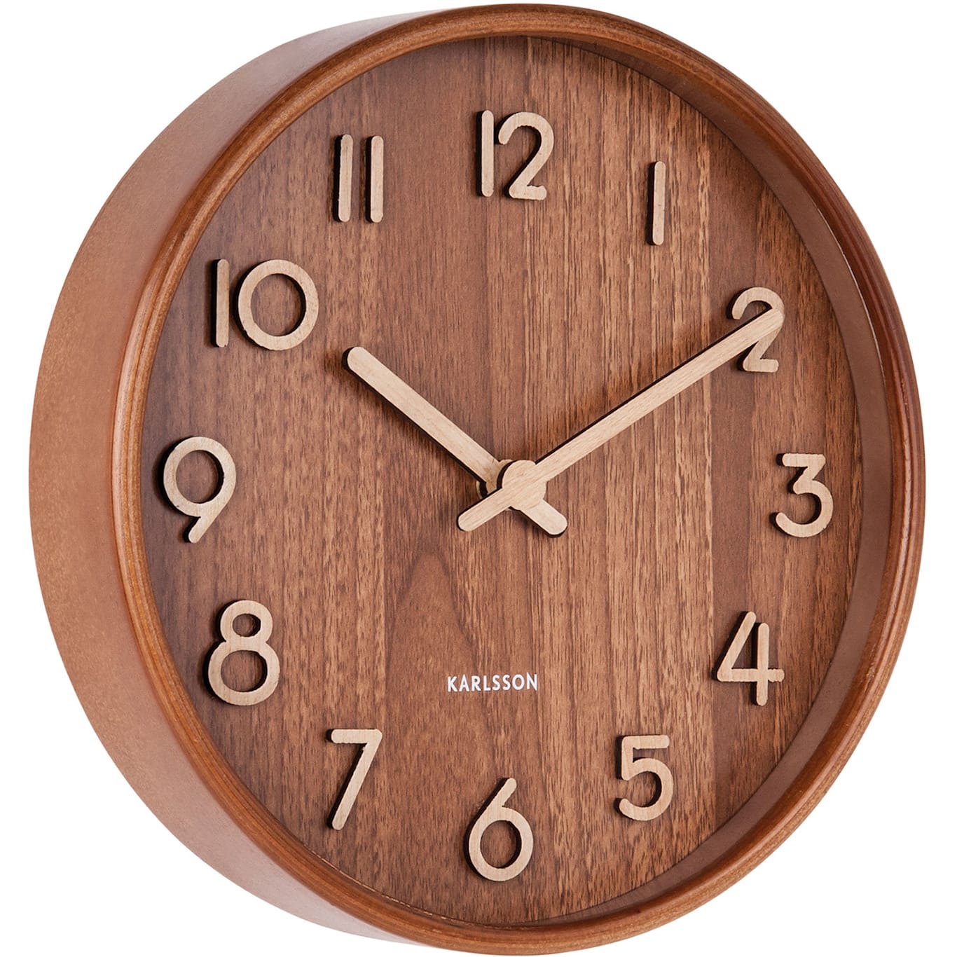 Karlsson Basswood Wall Clock - 60 x 60cm - Brown