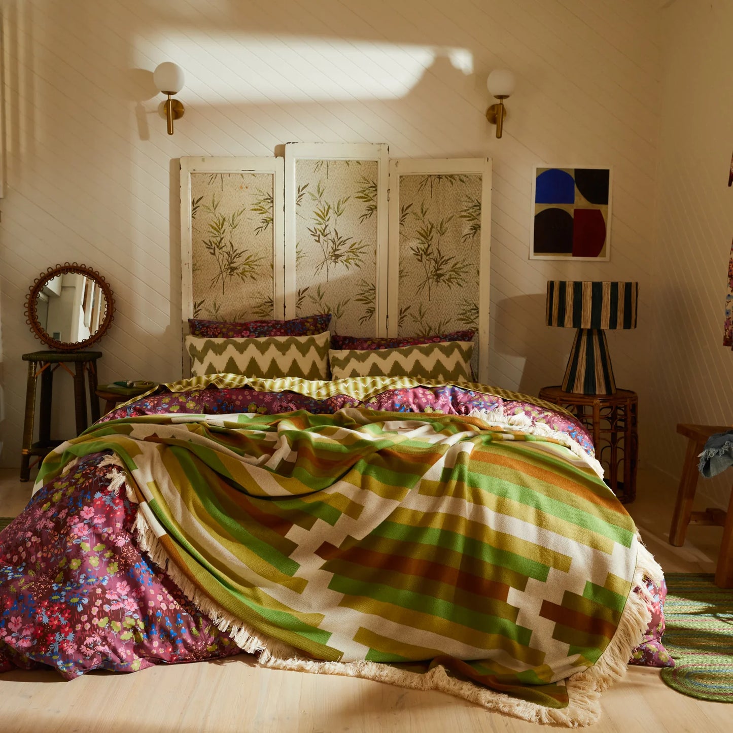 Sage X Clare - Nisha Knit Blanket - Reed
