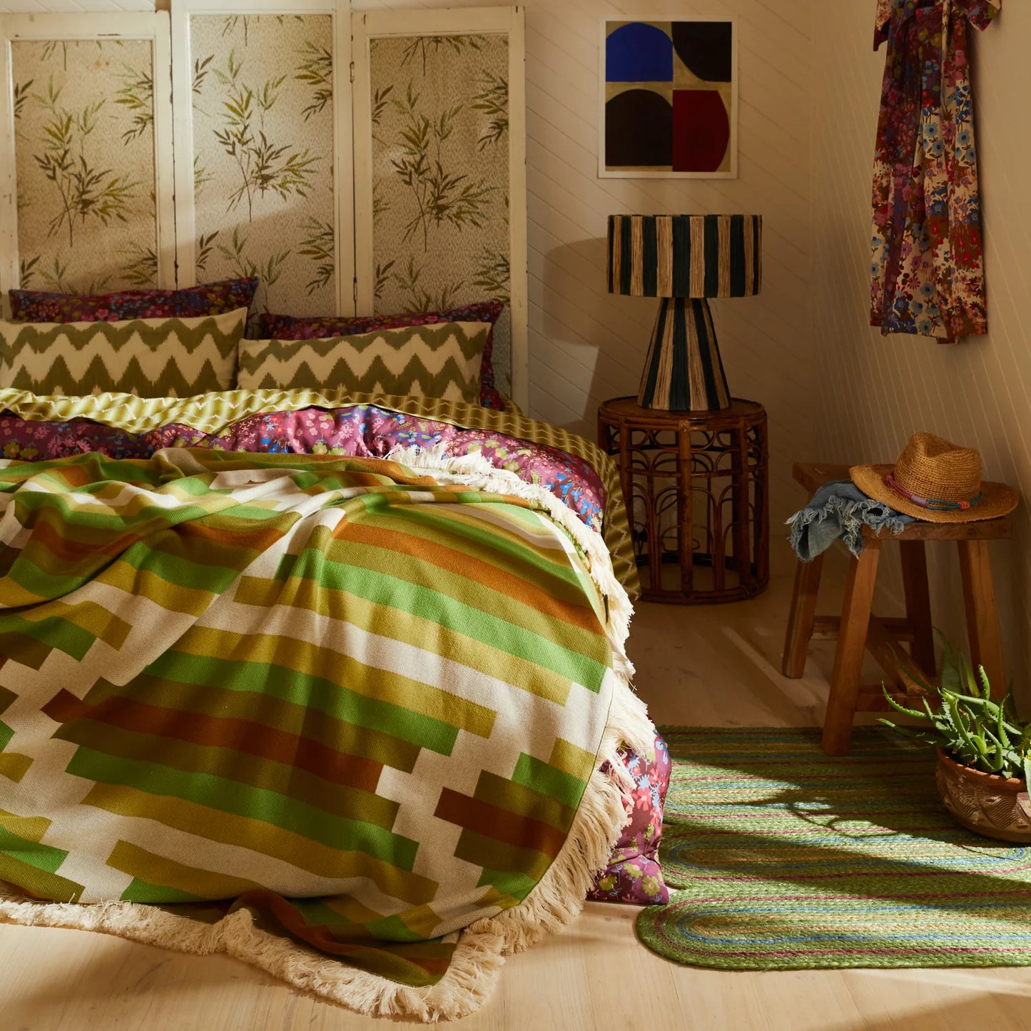 Sage X Clare - Nisha Knit Blanket - Reed