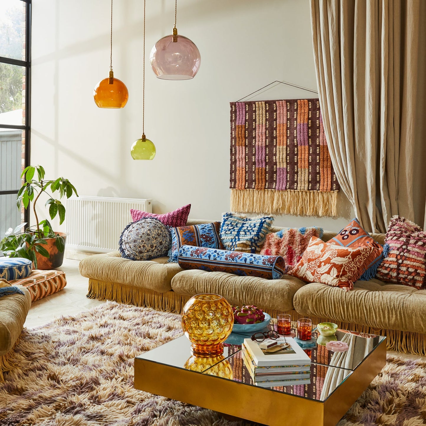 Sage X Clare - Saanvi Tufted Cushion - Sky