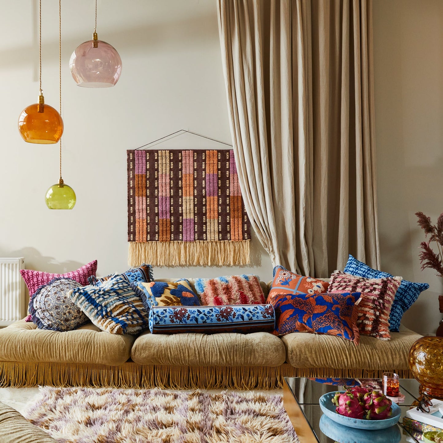 Sage X Clare - Saanvi Tufted Cushion - Sky