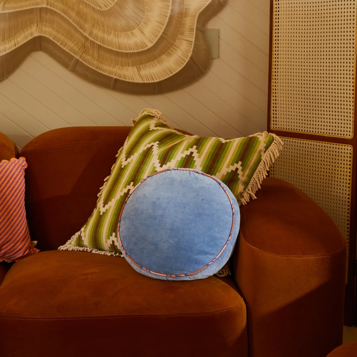 Sage X Clare - Castilo Round Velvet Cushions