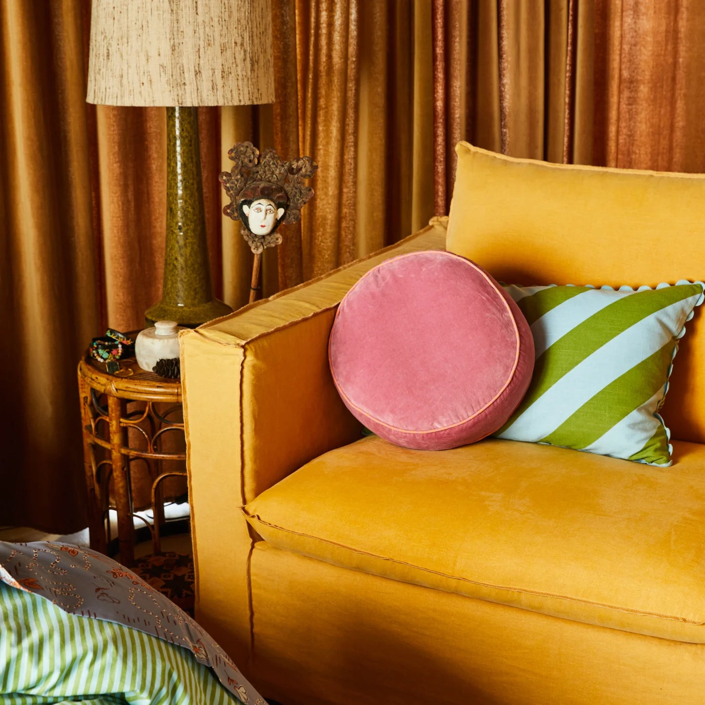 Sage X Clare - Castilo Round Velvet Cushions