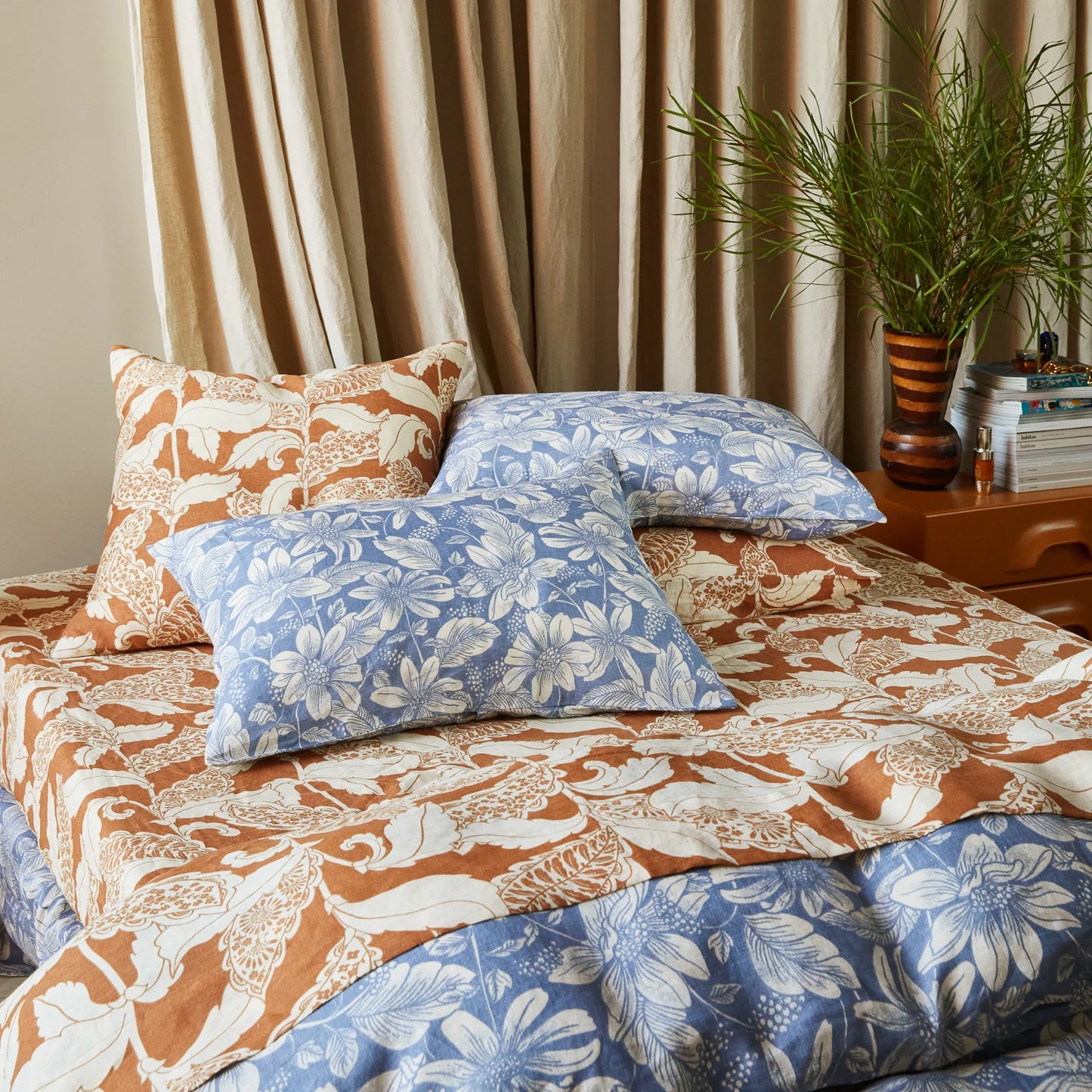 Sage X Clare - Amrita - Linen Pillowcase Set - Smoke