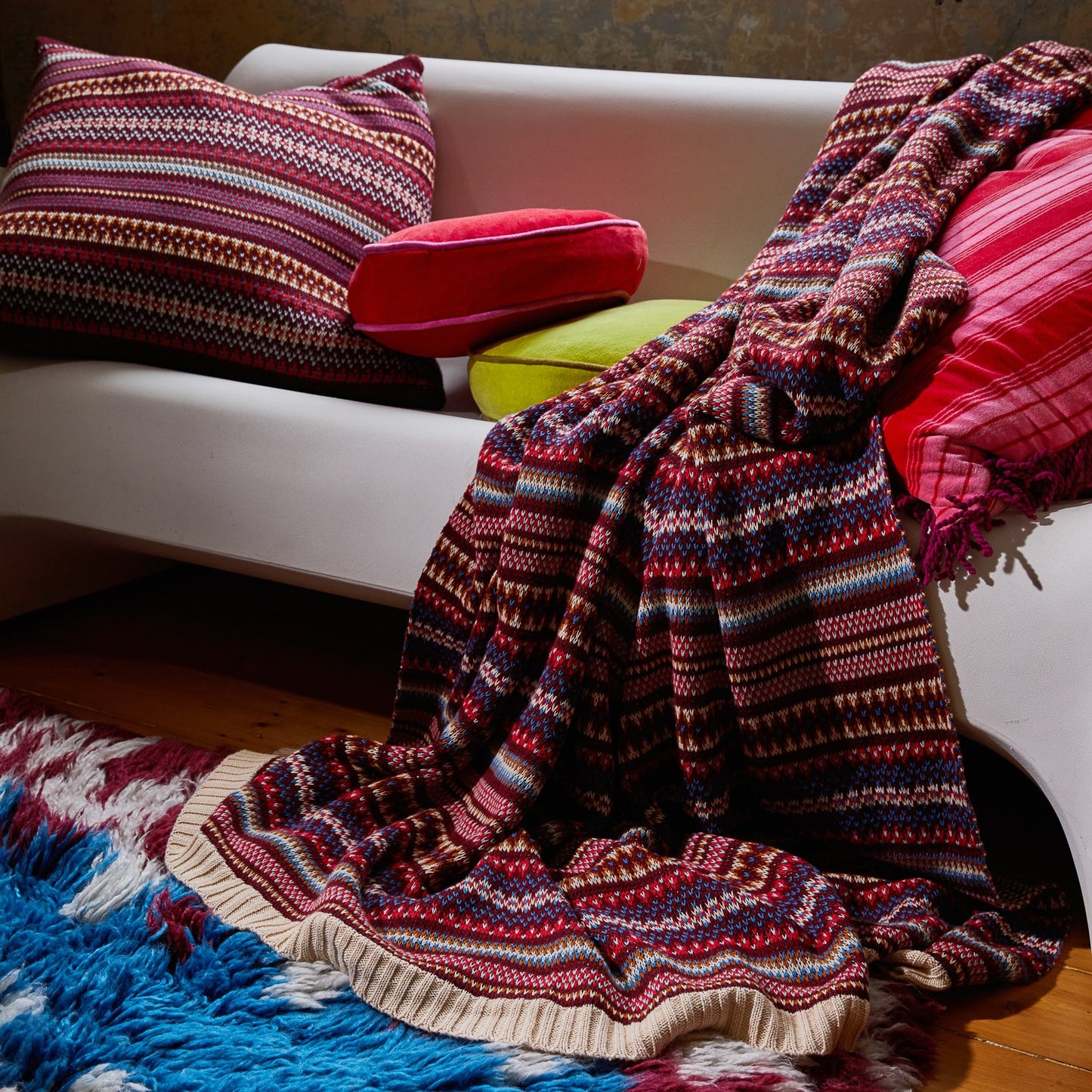 Sage X Clare - Arlette Knit Blanket - Scarlet