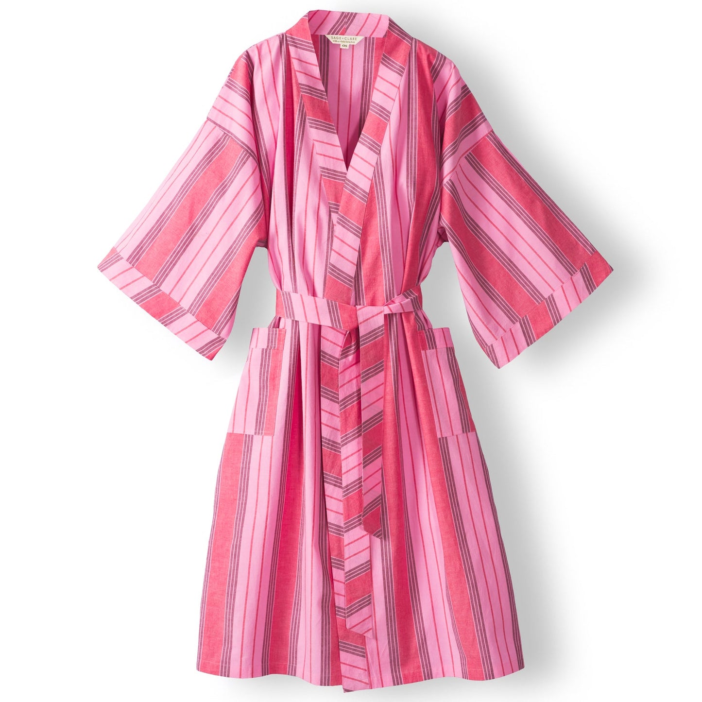 Sage X Clare - Brigitte Cotton Bath Robe - Scarlet