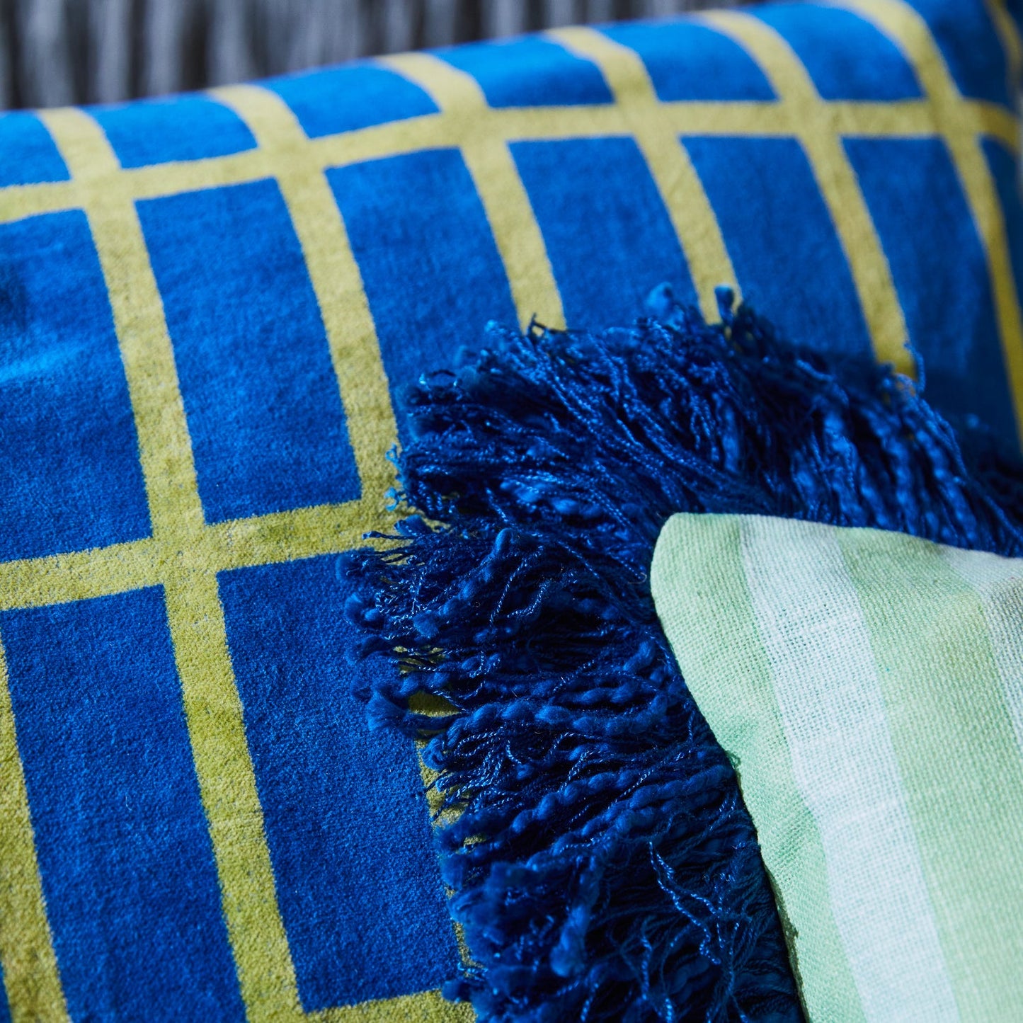 Sage X Clare - Annette Embroidered Cushion - Jade