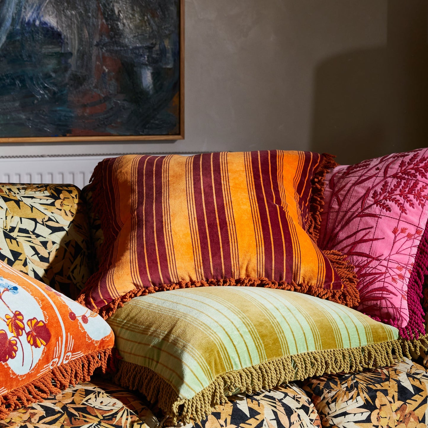 Sage X Clare - Brigitte Velvet Cushion - Kent