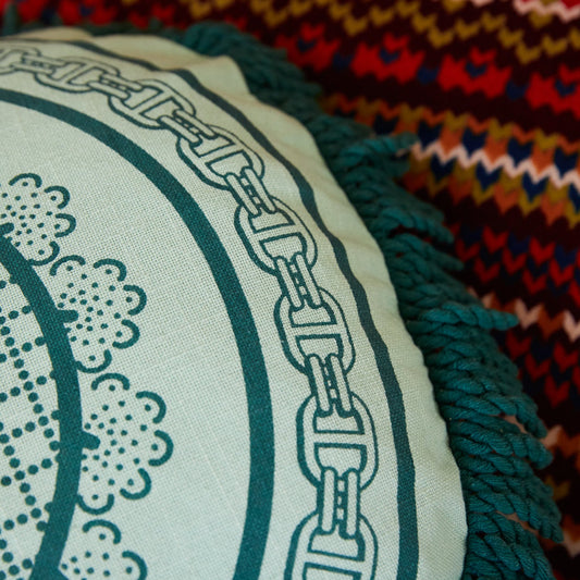 Sage X Clare - Manville Fringe Cushion