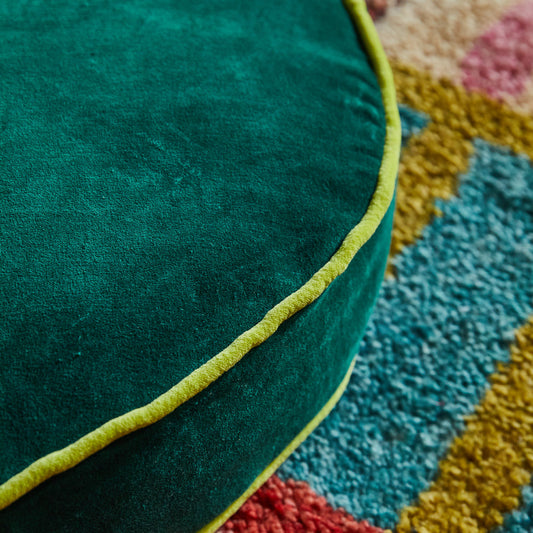 Sage X Clare - Etienne Velvet Floor Cushion - Forest