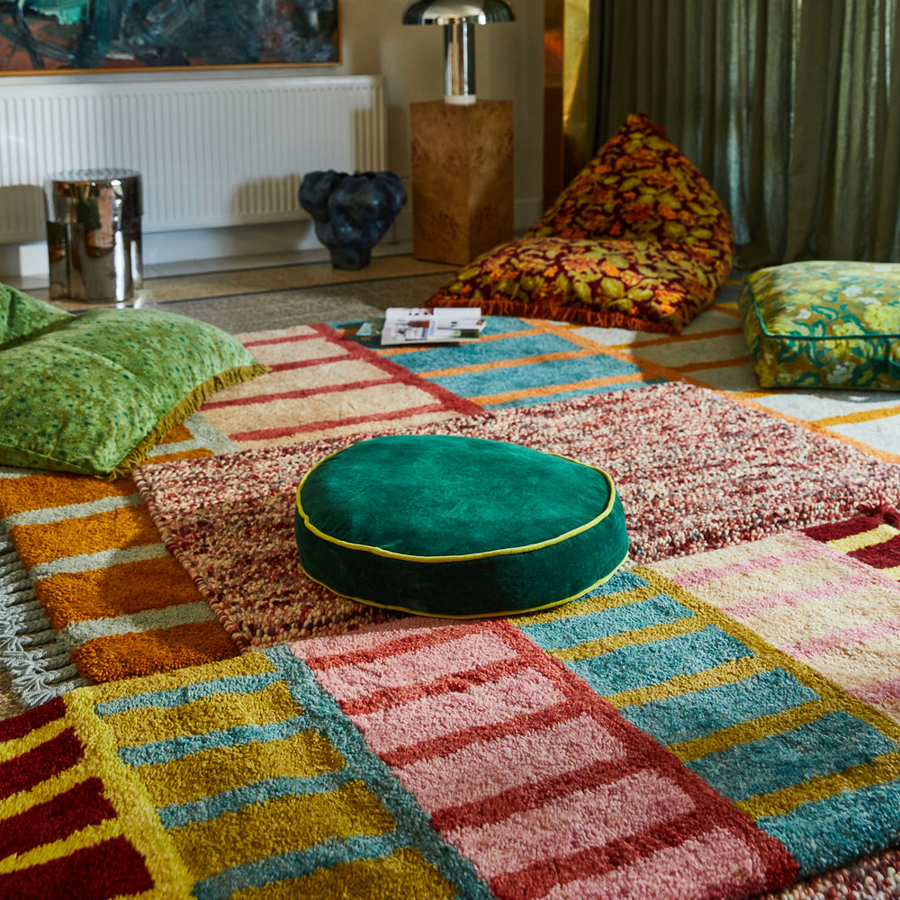 Sage X Clare - Etienne Velvet Floor Cushion - Forest