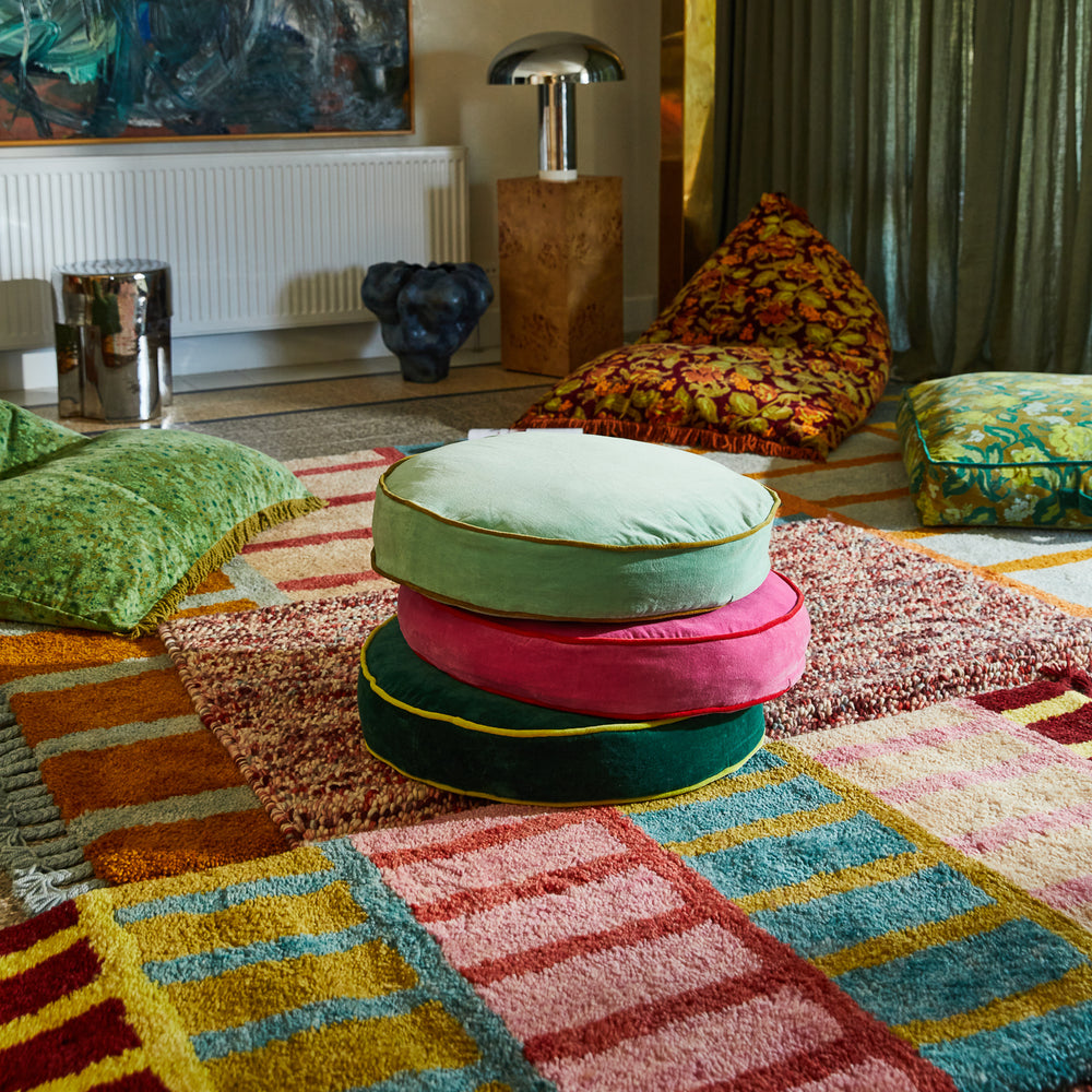 Sage X Clare - Etienne Velvet Floor Cushion - Forest