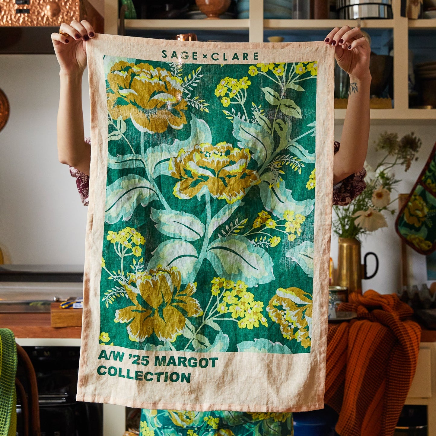 Sage X Clare - Margot Linen Tea Towel