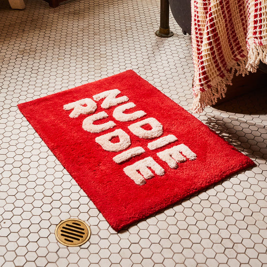 Sage X Clare - Tula Mini Nudie Bath Mat - Scarlet