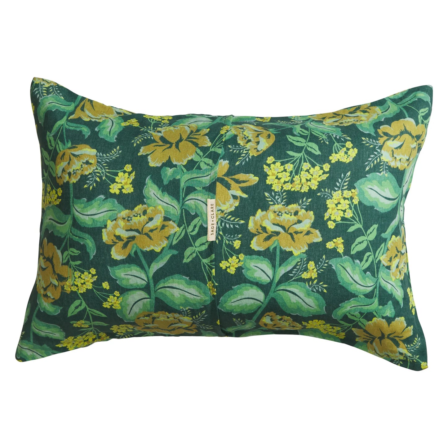 Sage X Clare - Margot Linen Standard Pillowcase Set - Forest