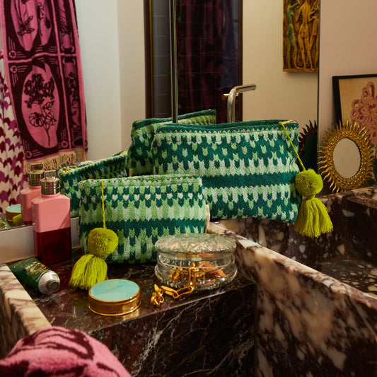Sage X Clare - Arlette Terry Pouch - Jade
