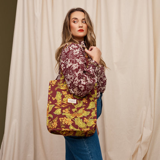 Sage X Clare - Margot Tote Bag - Mahogany