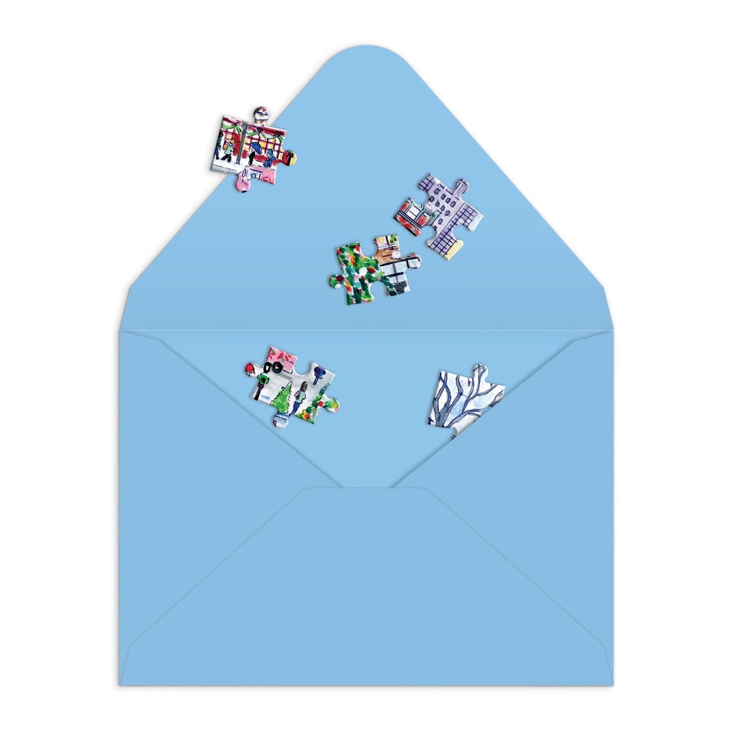 Galison - Christmas in The City - Greeting Card Puzzle