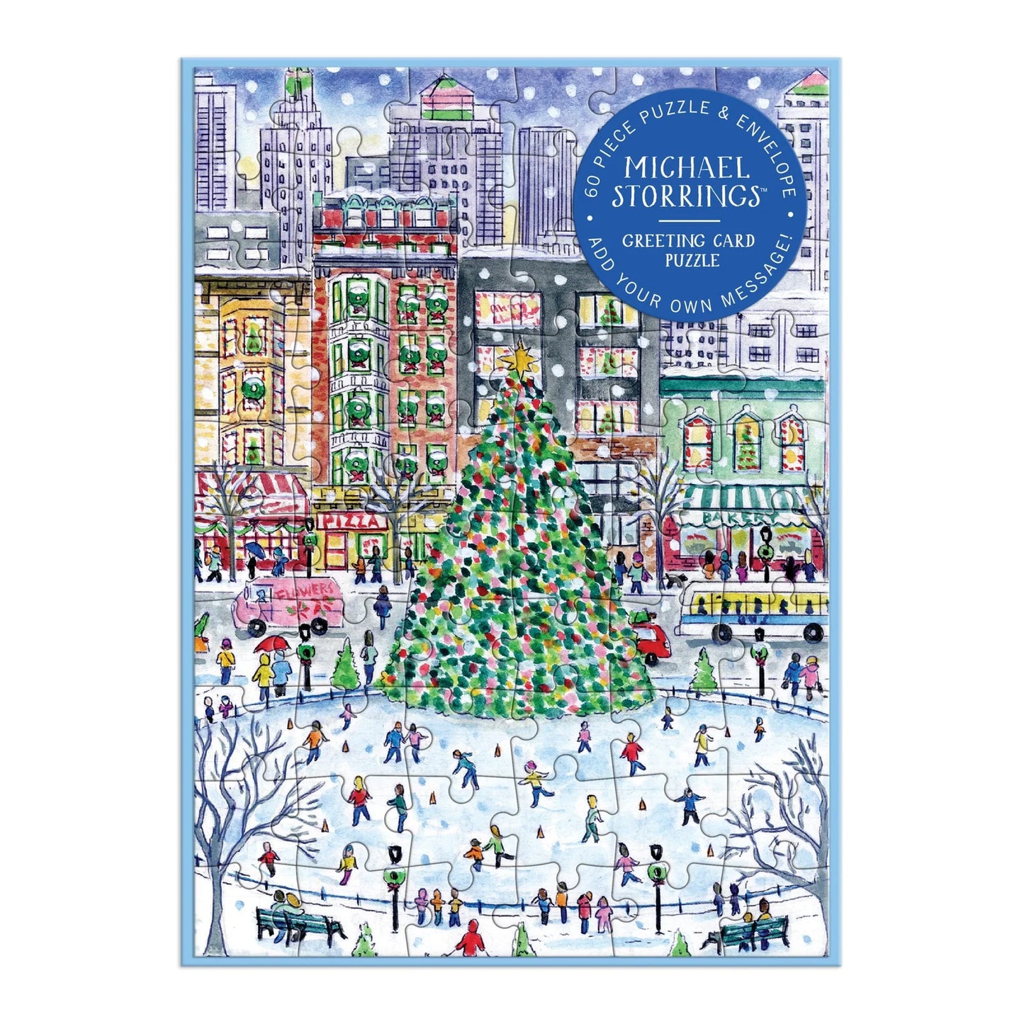 Galison - Christmas in The City - Greeting Card Puzzle