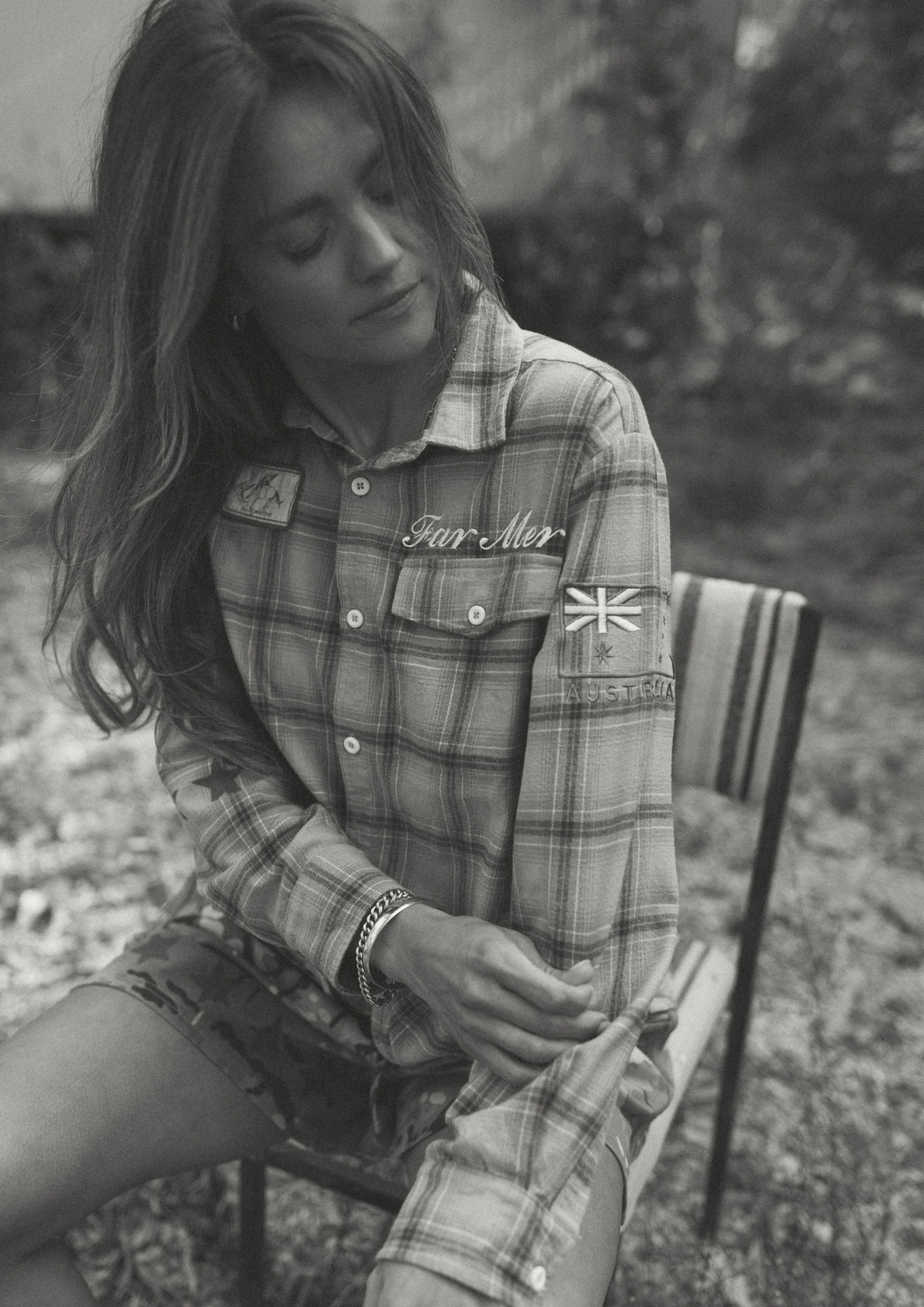 FARMER By Whitney - Military Check Boyfriend Button Up