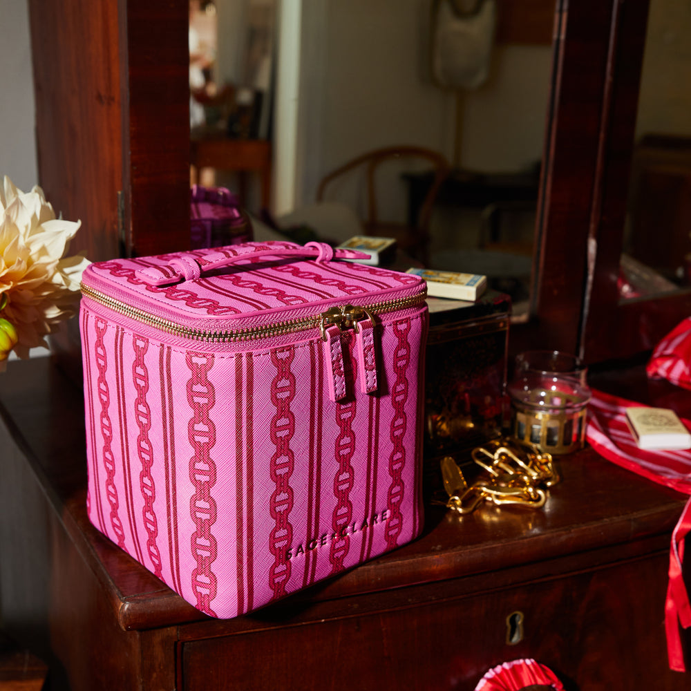Sage X Clare - Acadia Cosmetic Case - Fuchsia