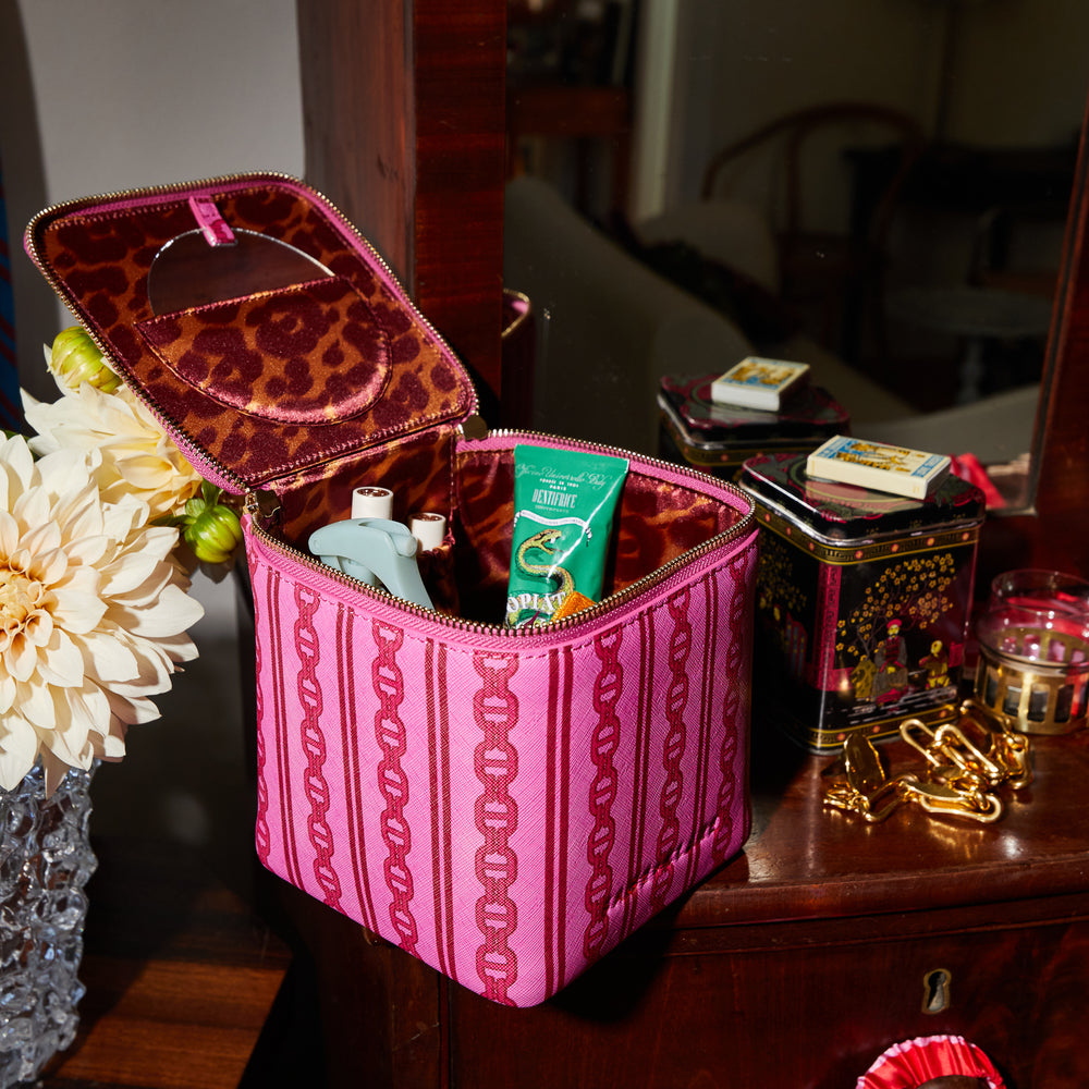 Sage X Clare - Acadia Cosmetic Case - Fuchsia