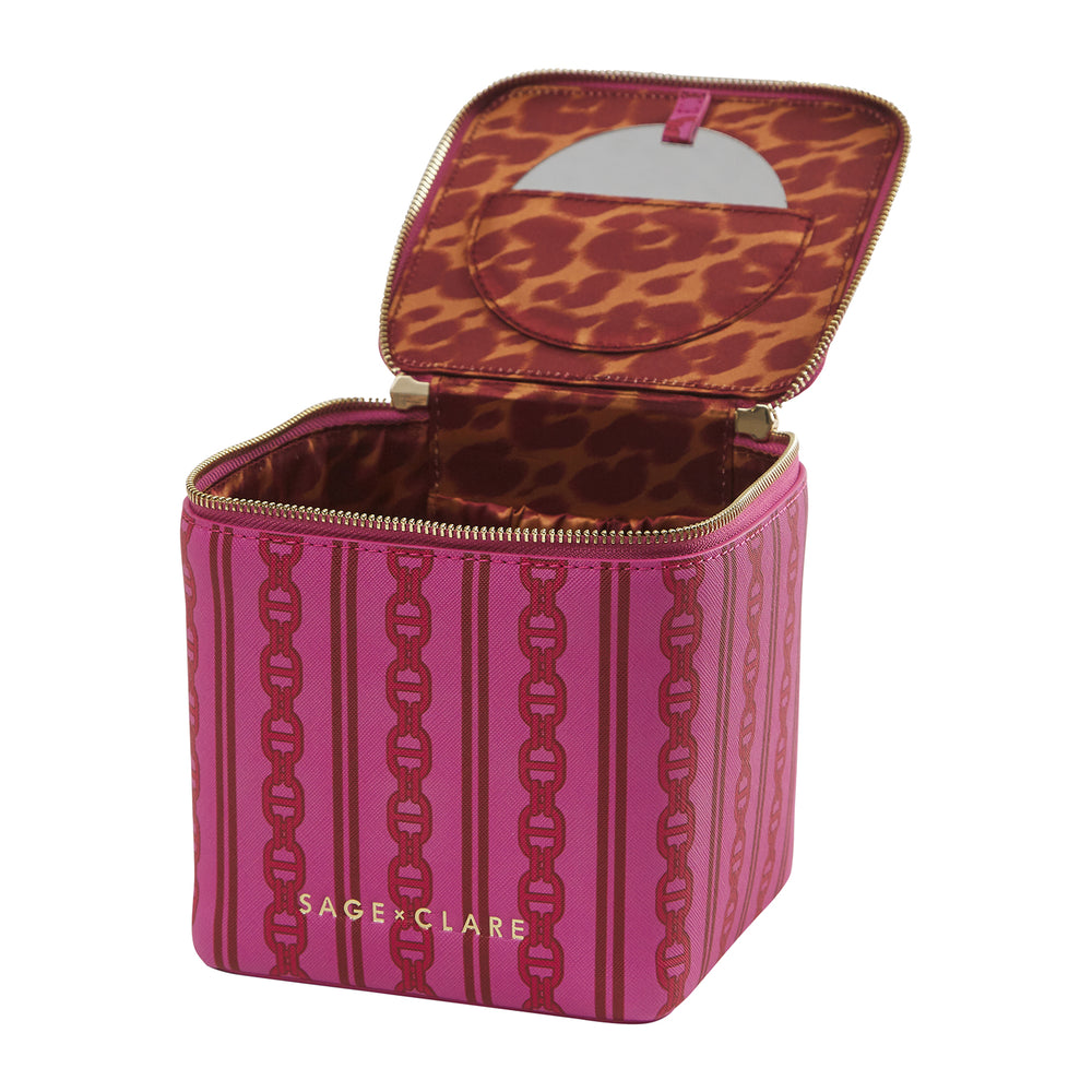 Sage X Clare - Acadia Cosmetic Case - Fuchsia