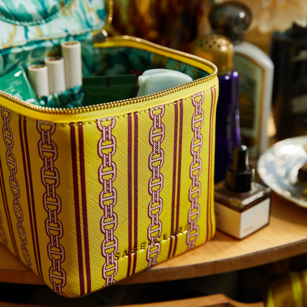 Sage X Clare - Acadia Cosmetic Case - Mustard