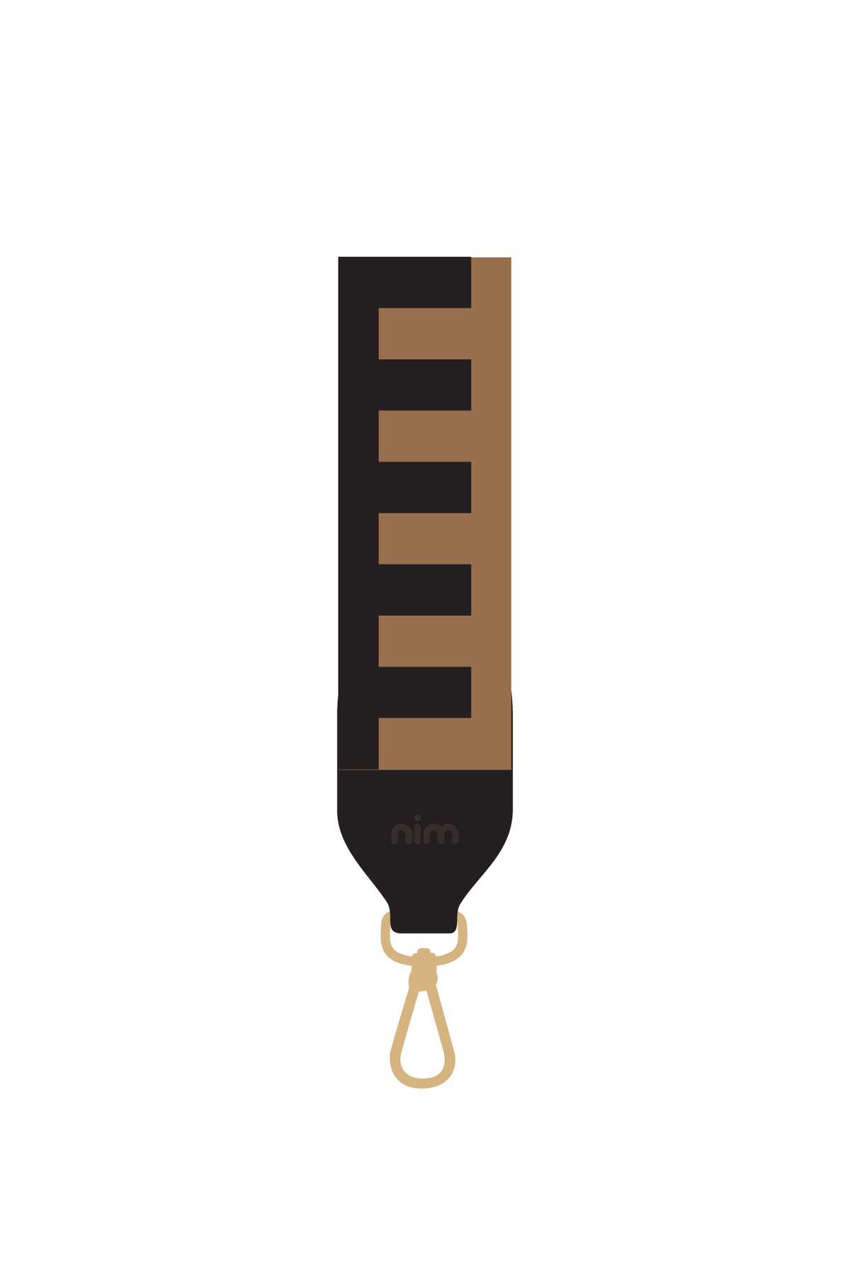 Nim The Label - Shoulder Strap - Brown/Black Block