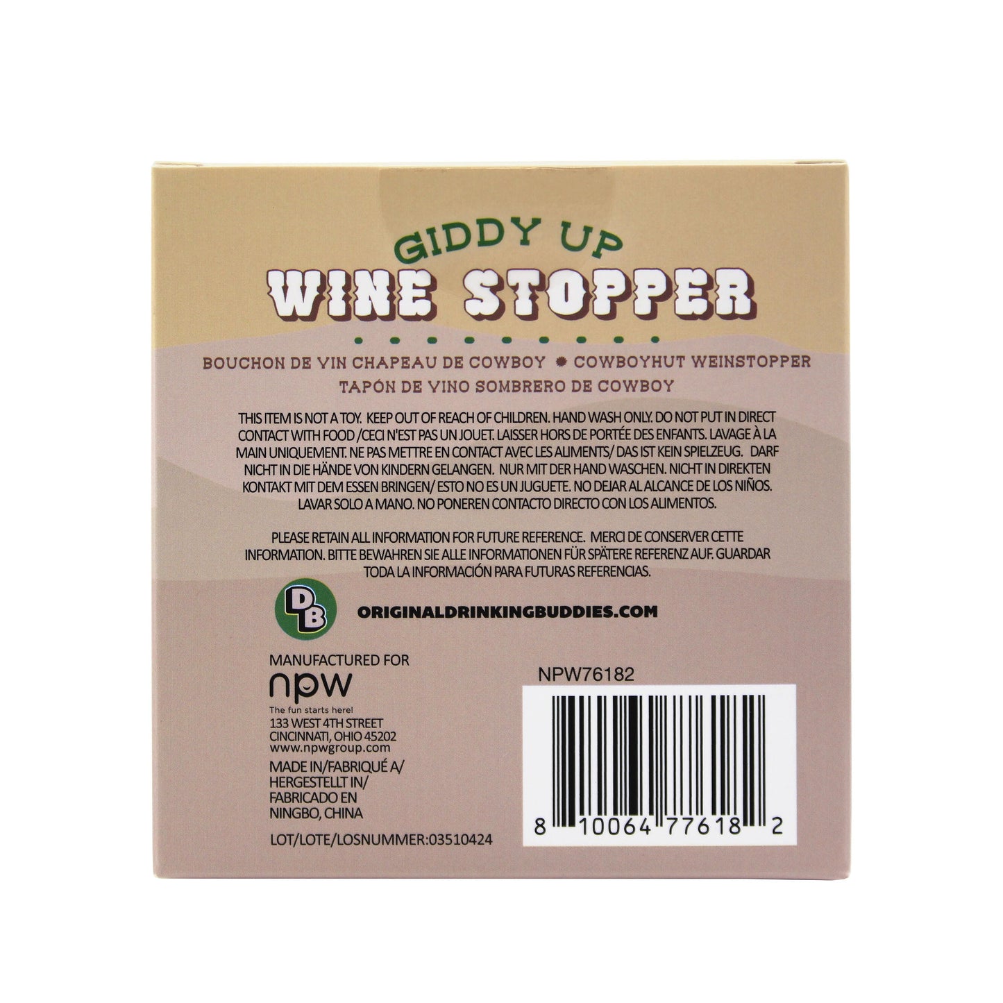 Giddy Up Wine Stopper