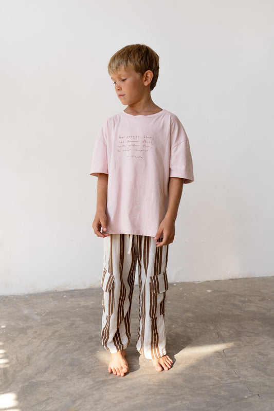 Illoura The Label - Hennie Pants - Cocoa Stripe