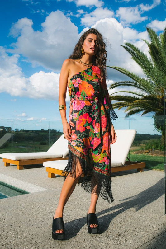 Nine Lives Bazaar - Lady Luck Midi Dress - Paprika