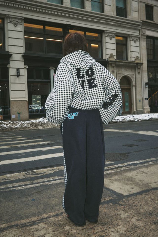 Sabbi - The Be Happy Padded Bomber - Gingham