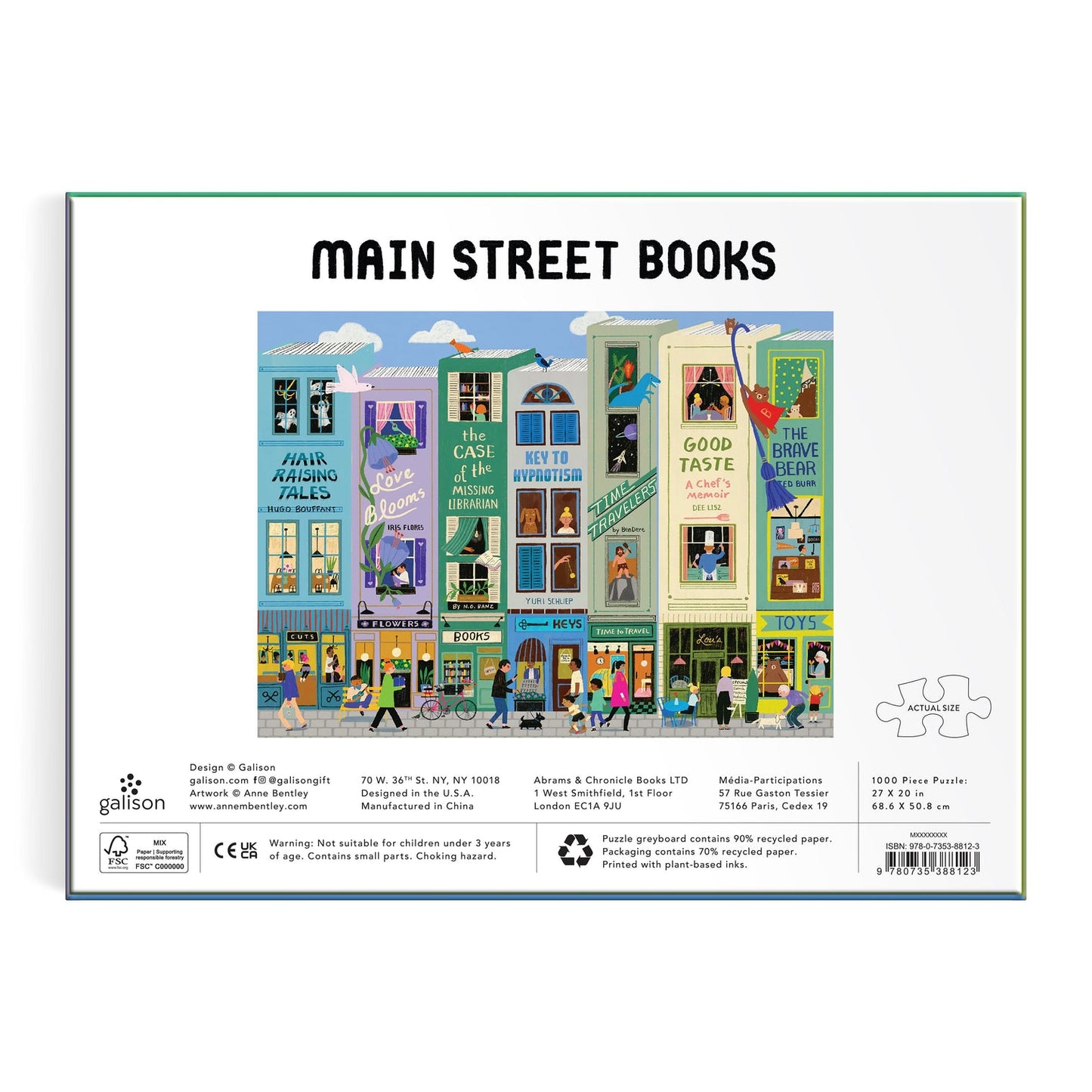 Galison - Main Street Books - 1000pc Puzzle