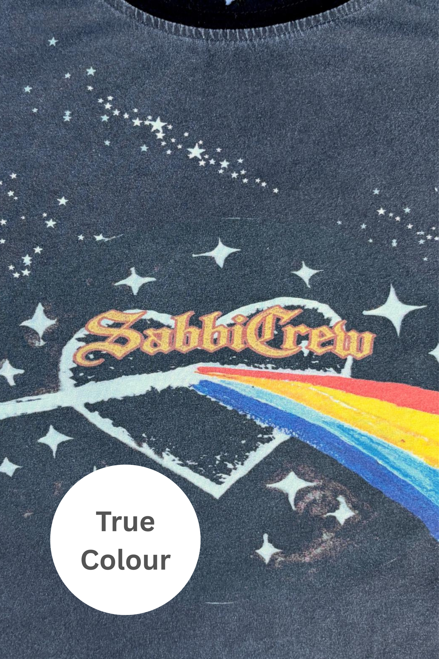 Sabbi - The Very Oversized Flaming Prism Tee - Black