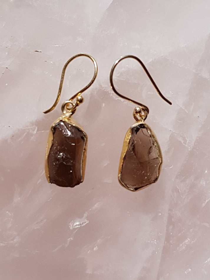 Gold Single Stone Earrings - Various Stones
