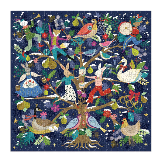 Galison - Twelve Days of Joy Foil Puzzle - 500pc