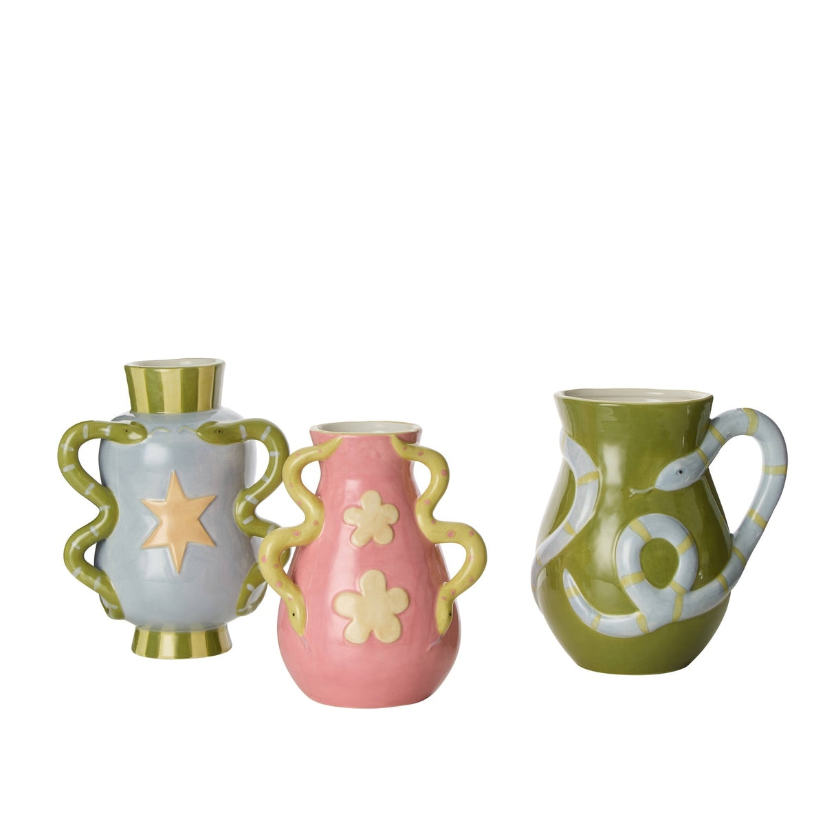 Emporium - Naja Vase Collection - Pink & Green