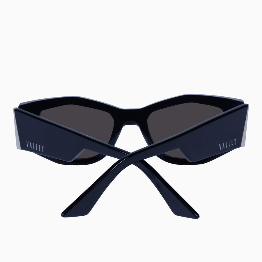 Valley Eyewear - Valiant - Gloss Black w. Silver Metal / Black Lens
