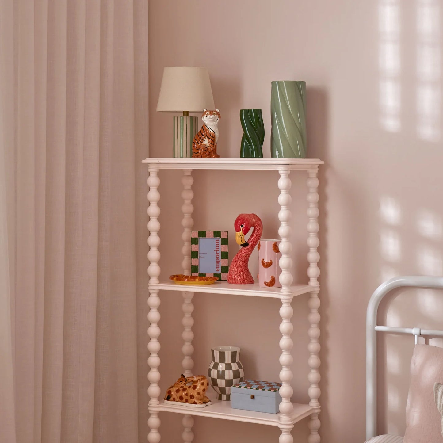Emporium - Ruby Beaded Check Jewellery Box