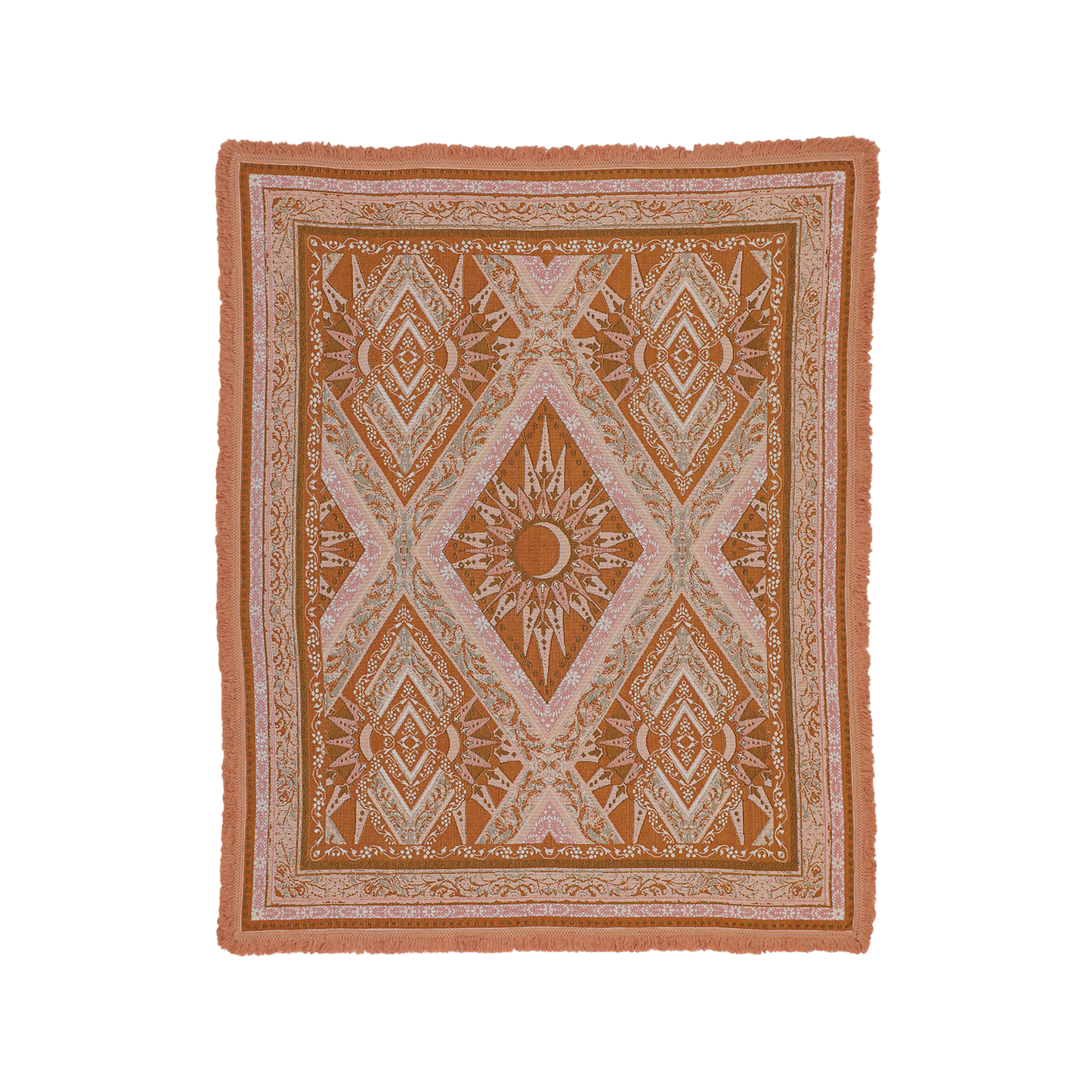 Wandering Folk Throw Rug - Moonrise