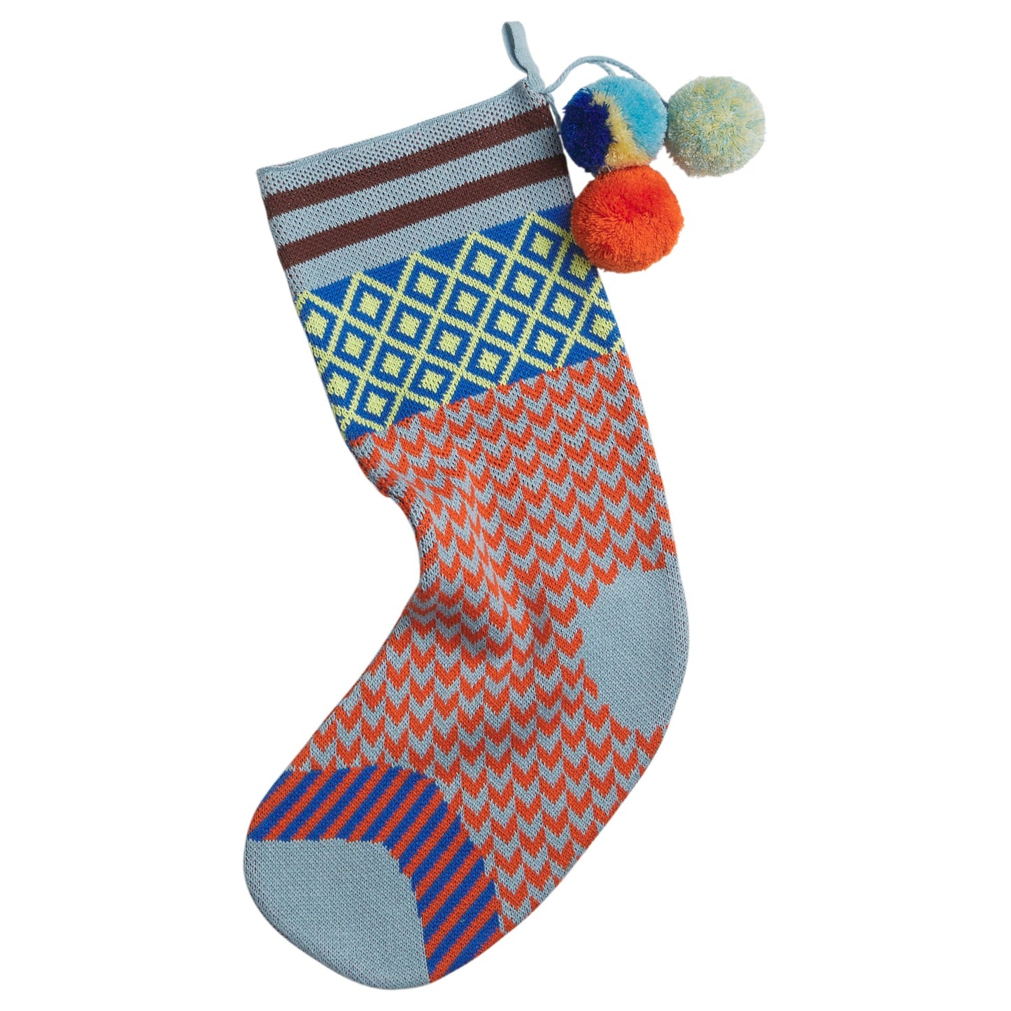 Sage X Clare - Palmina Knitted Stocking - Cerulean