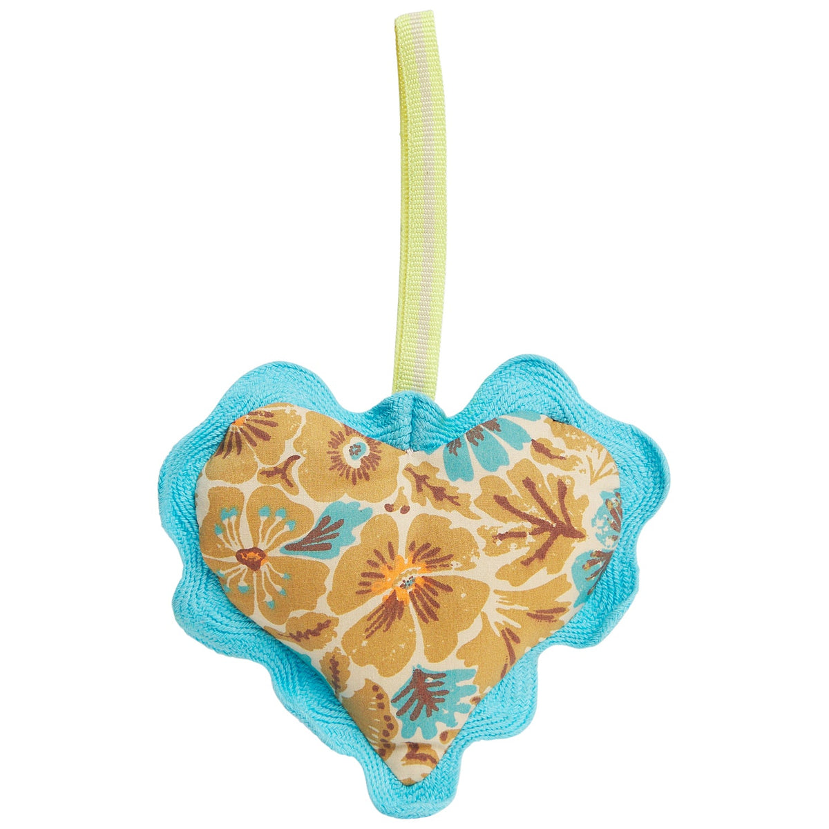 Sage X Clare - Magnolia Cotton Heart Decoration - Turquoise