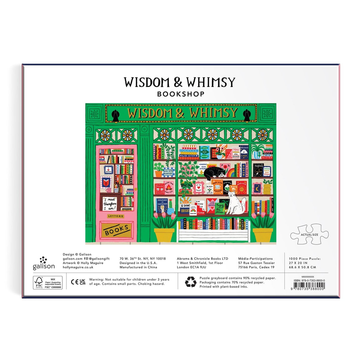 Galison - Wisdom and Whimsy Bookshop Foil - 1000pc Puzzle