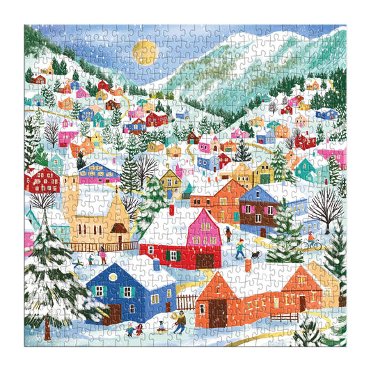 Galison - Swiss Alpine Village Foil Puzzle - 500pc