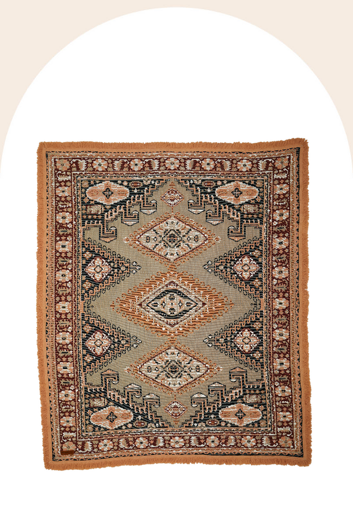 Wandering Folk Throw Rug - Clay Canyon