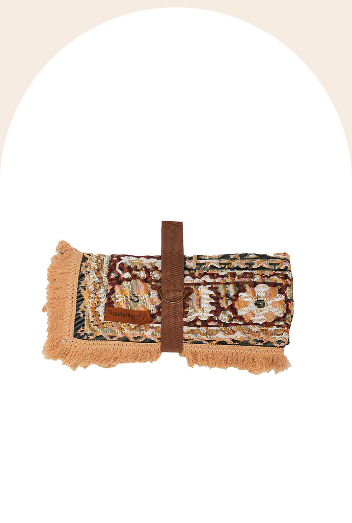 Wandering Folk Throw Rug - Clay Canyon